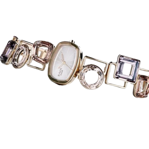 Titan Raga Facets Pink Dial Analog Stainless Steel Strap Watch for Women