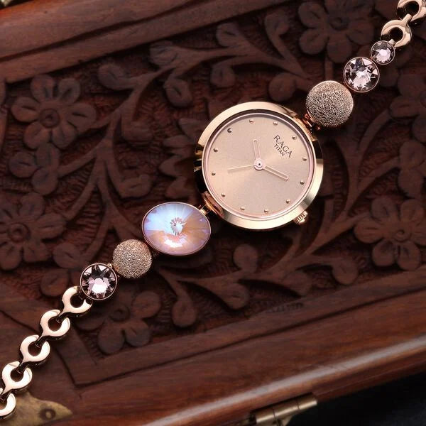 Shop Raga Women's Charm: Elegant Mother of Pearl Dial with Ornate