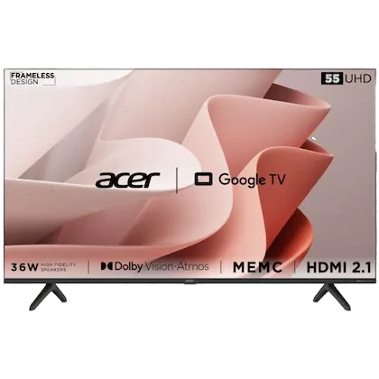 Acer 139 cm (55 inches) Advanced I Series 4K Ultra HD Smart LED Google TV Black