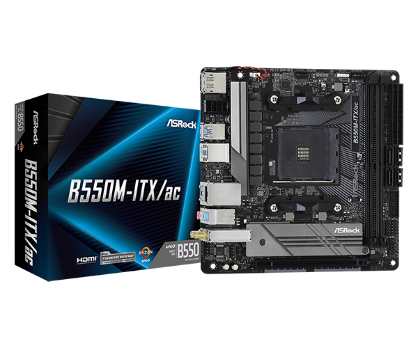 ASRock B550M-ITX/AC (WI-FI) AM4 Socket DDR4 AMD Motherboard