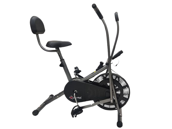 PowerMax BU-201 Dual Action Air Bike/Exercise Bike with Back Support