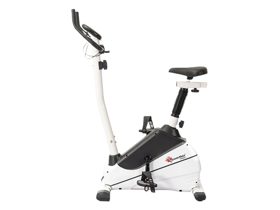PowerMax BU-610 Magnetic Upright Bike with LCD Display