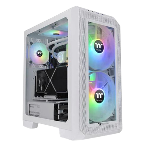 Thermaltake View 300 MX Snow ARGB (E-ATX) Mid Tower Cabinet (White)
