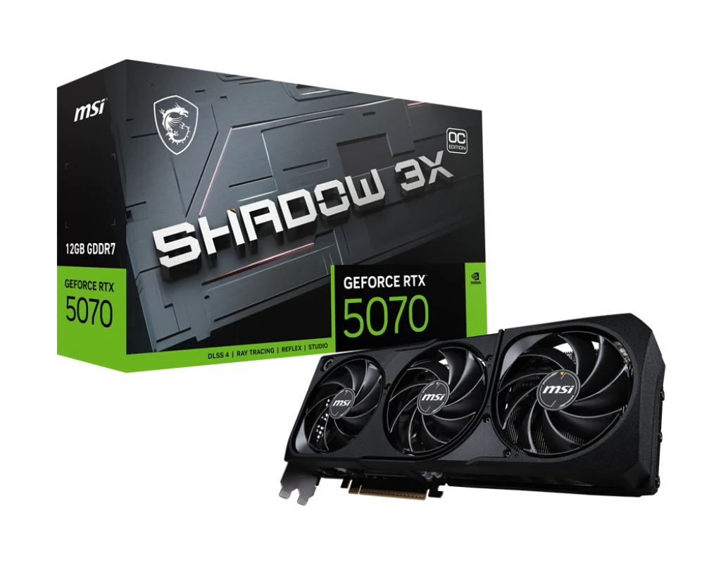 MSI RTX 5070 Shadow 3X OC 12GB GDDR7 Graphics Card - G5070-12S3C