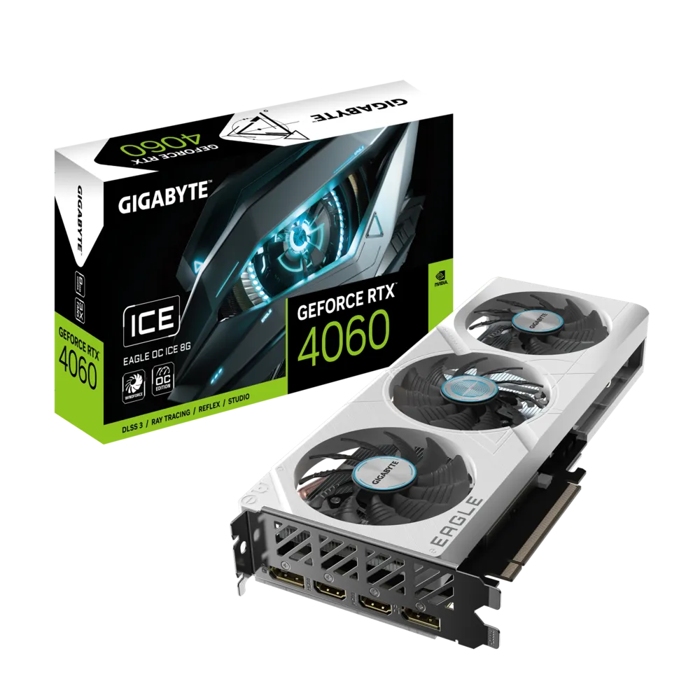 shopGigabyte RTX 4060 Eagle OC ICE 8GB Graphics Card Online In
