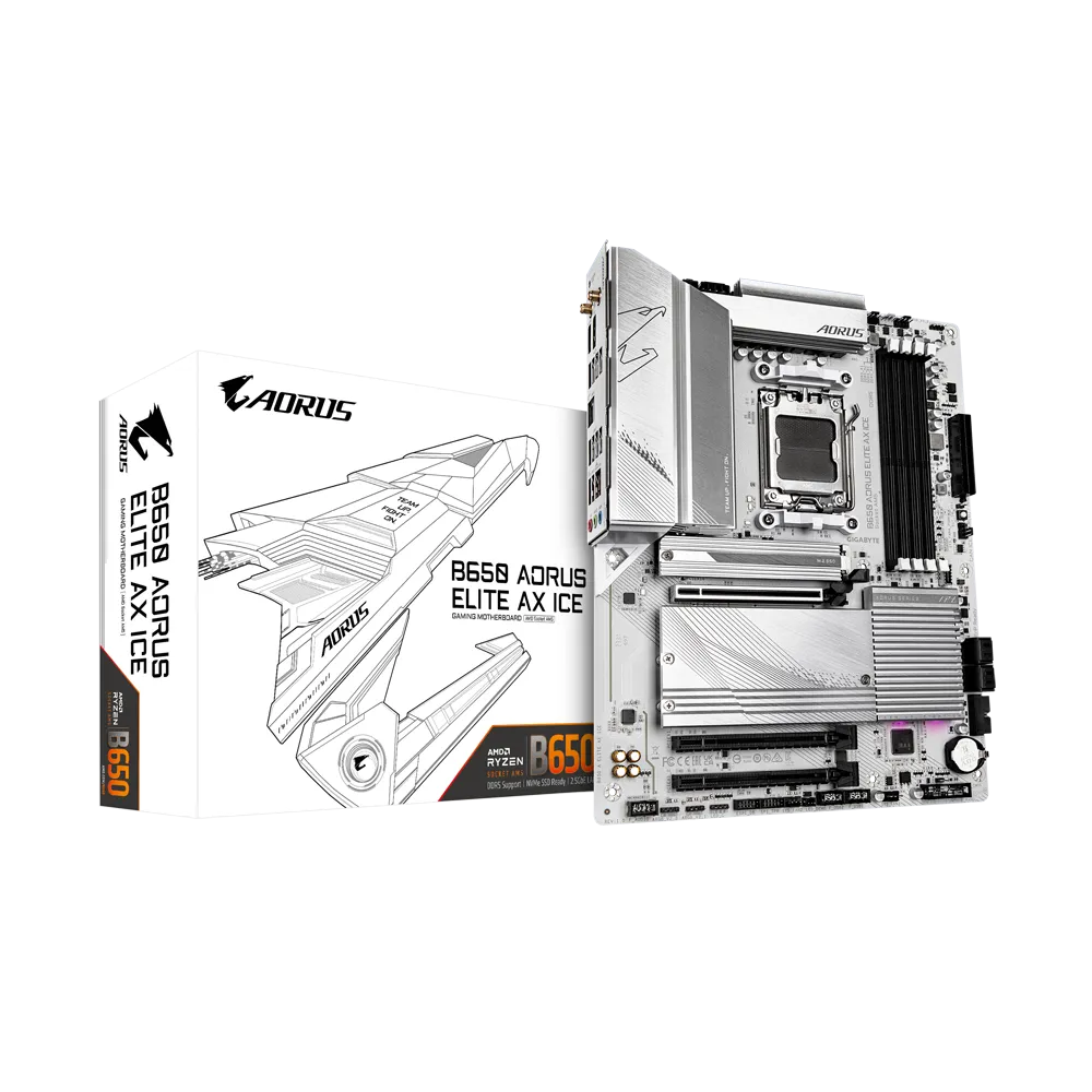 Gigabyte B650M AORUS ELITE AX ICE AMD AM5 microATX Motherboard