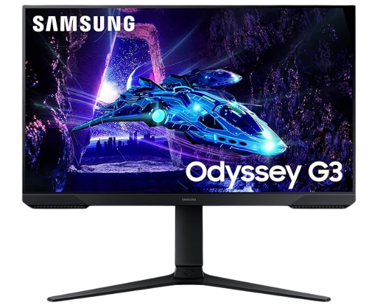 Samsung 60.5 cm (24) Odyssey G3 FHD Gaming Monitor with 180 Hz refresh rate and AMD FreeSync
