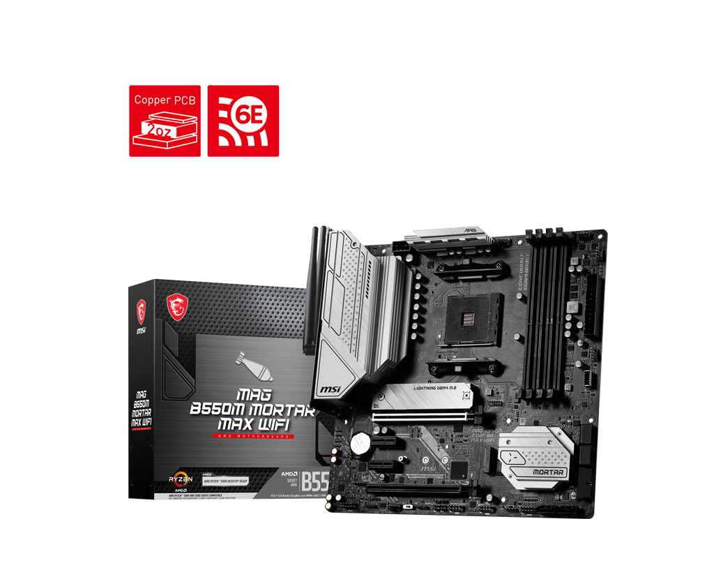 MSI MAG B550M Mortar MAX WIFI Motherboard