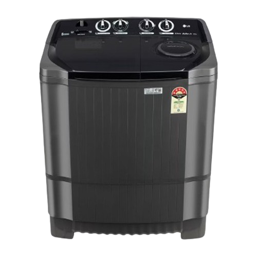 LG 8Kg Semi Automatic Top Load Washing Machine, Roller Jet Pulsator + Soak, Middle Black