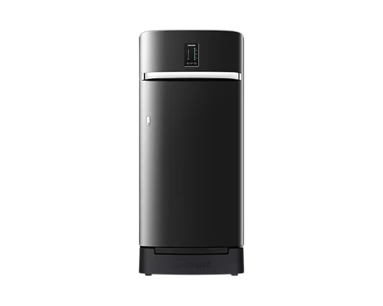 Samsung 189 L, 5 Star, Digi-Touch Cool, Digital Inverter with Display, Direct-Cool Single Door Refrigerator (RR21D2F25BX/HL, Luxe Black, Base Stand Drawer)
