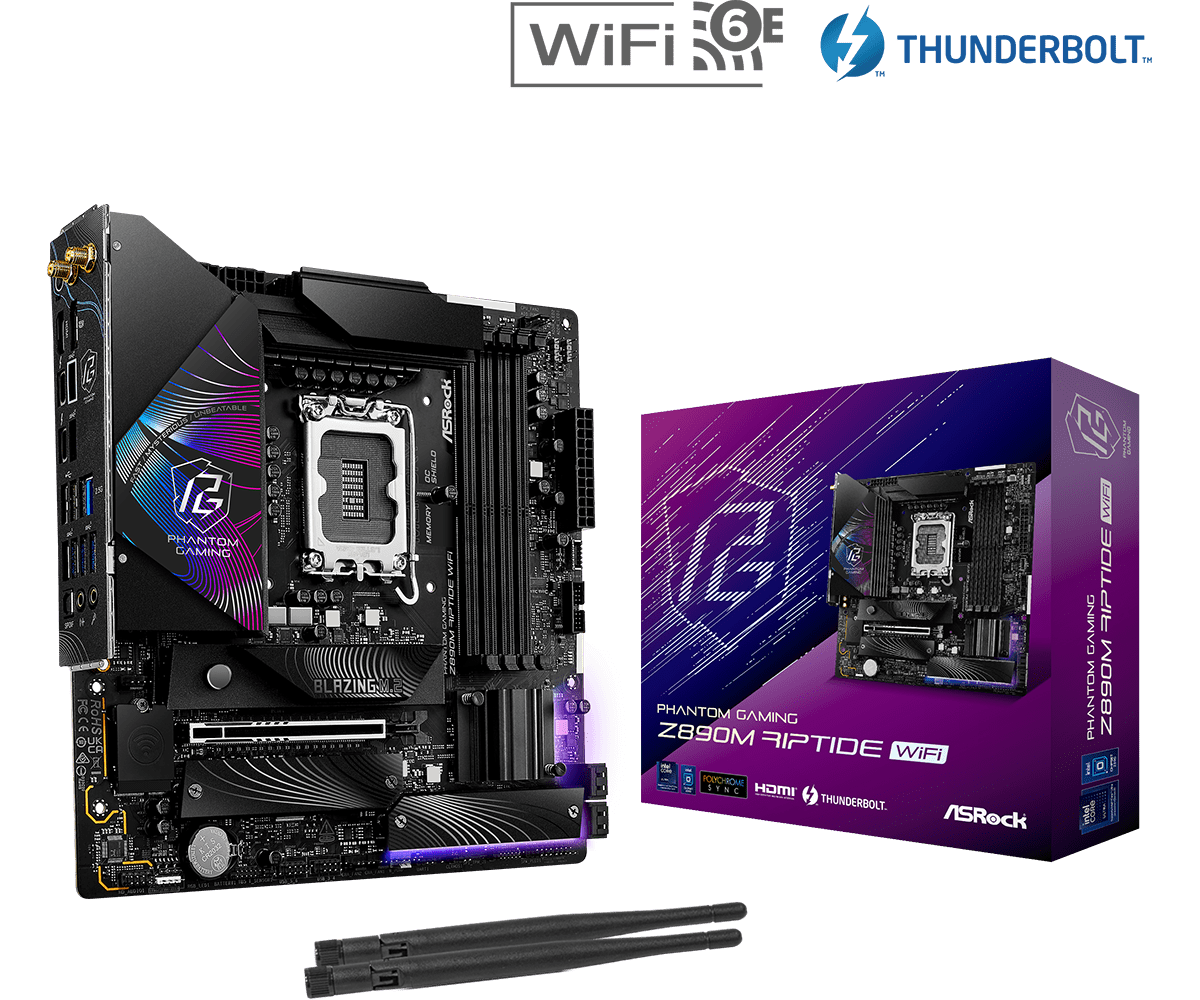 Shop ASRock Phantom Gaming Z890M Riptide WIFI Intel Motherboard
