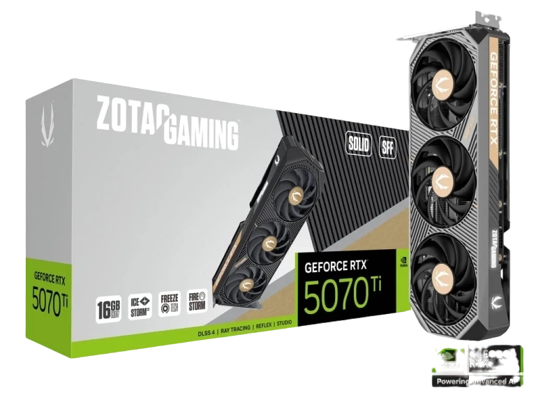 Zotac Gaming RTX 5070 Ti Solid SFF 16GB Graphics Card - ZT-B50710D3-10P