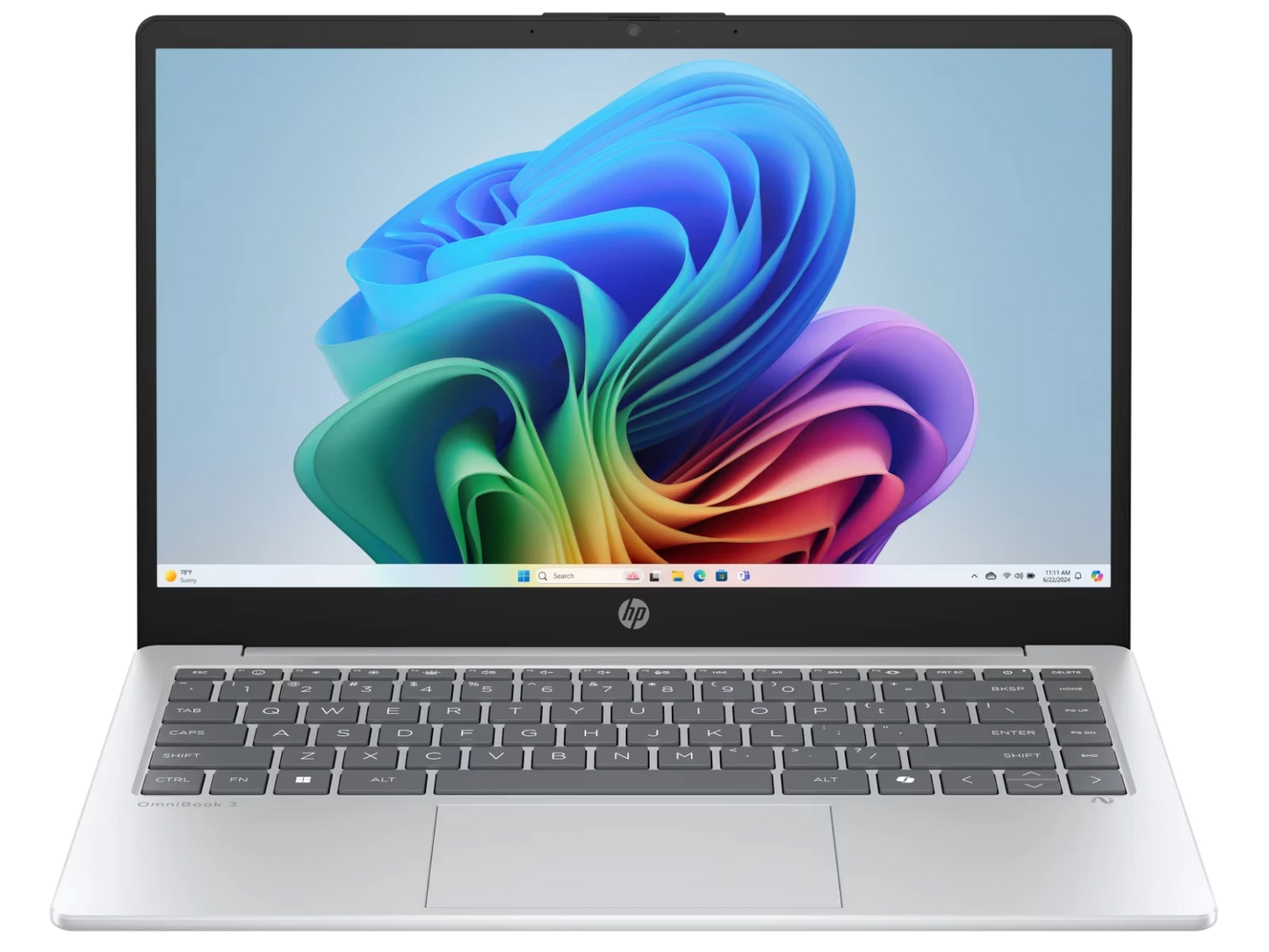 HP OmniBook 3 NGAI 15-FN0052AU Silver AMD Ryzen AI 7 350 24GB 512GB AMD Radeon 860M Graphics Windows11 MSO