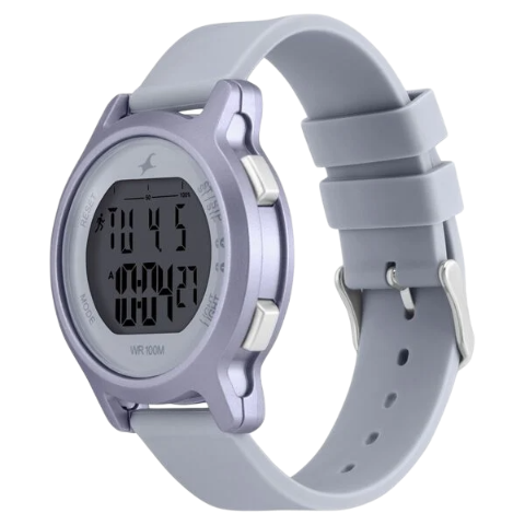 Fastrack Street Line Digital Dial Purple Silicone Strap Watch for - Main Image