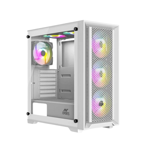 Ant Esports SX7 Auto RGB (ATX) Mid Tower Cabinet (White)