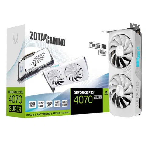 Zotac RTX 4070 సూపర్ ట్విన్ ఎడ్జ్ OC వైట్ ఎడిషన్ 12GB గ్రాఫిక్స్ కార్డ్