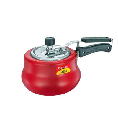 Prestige Nakshatra Duo Plus Svachh Aluminium Spillage Control Pressure Cooker, (Red)