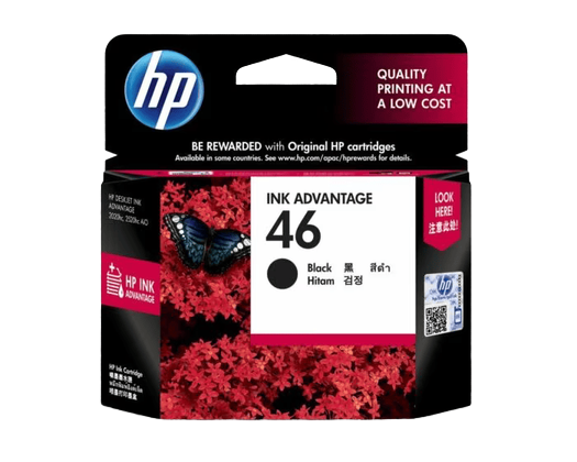 HP 46 Black Original Ink Advantage Cartridge