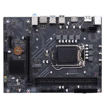 ZEBRONICS H510 Motherboard | Intel H510 Chipset | LGA 1200 Socket | 10th & 11th Gen Intel Core Processor Support | DDR4 RAM Support | M.2 NVMe SSD Slot | SATA Storage Support | PCIe Expansion | Desktop PC Motherboard