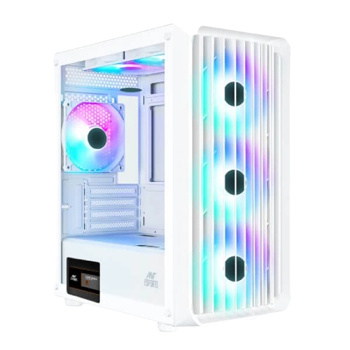 Ant Esports 205 Mini 6F ARGB (M-ATX) Mini Tower Cabinet (White)