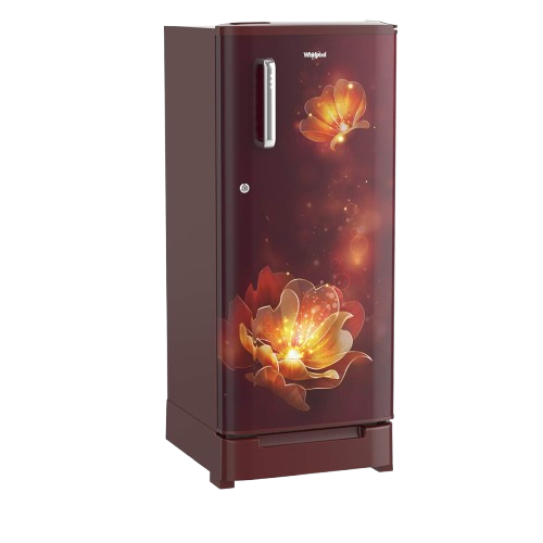 Whirlpool 184 L 3 Star Direct-Cool Single Door Refrigerator (205 WDE ROY 3S WINE RADIANCE-Z, Red, Base Stand with Drawer, 2023 Model)