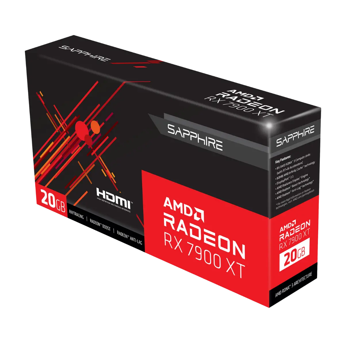 SAPPHIRE AMD Radeon RX 7900 XT 20GB GDDR6 Graphics Card - 21323-01-20G