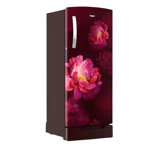 Whirlpool 192 L 4 Star Inverter Direct-Cool Single Door Refrigerator (215 IMPRO ROY 4S Inv Wine Peony-Z, Base Stand with Drawer, 2023 Model)