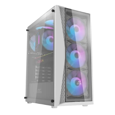 Ant Esports 220 Air Auto RGB (ATX) Mid Tower Cabinet (White)