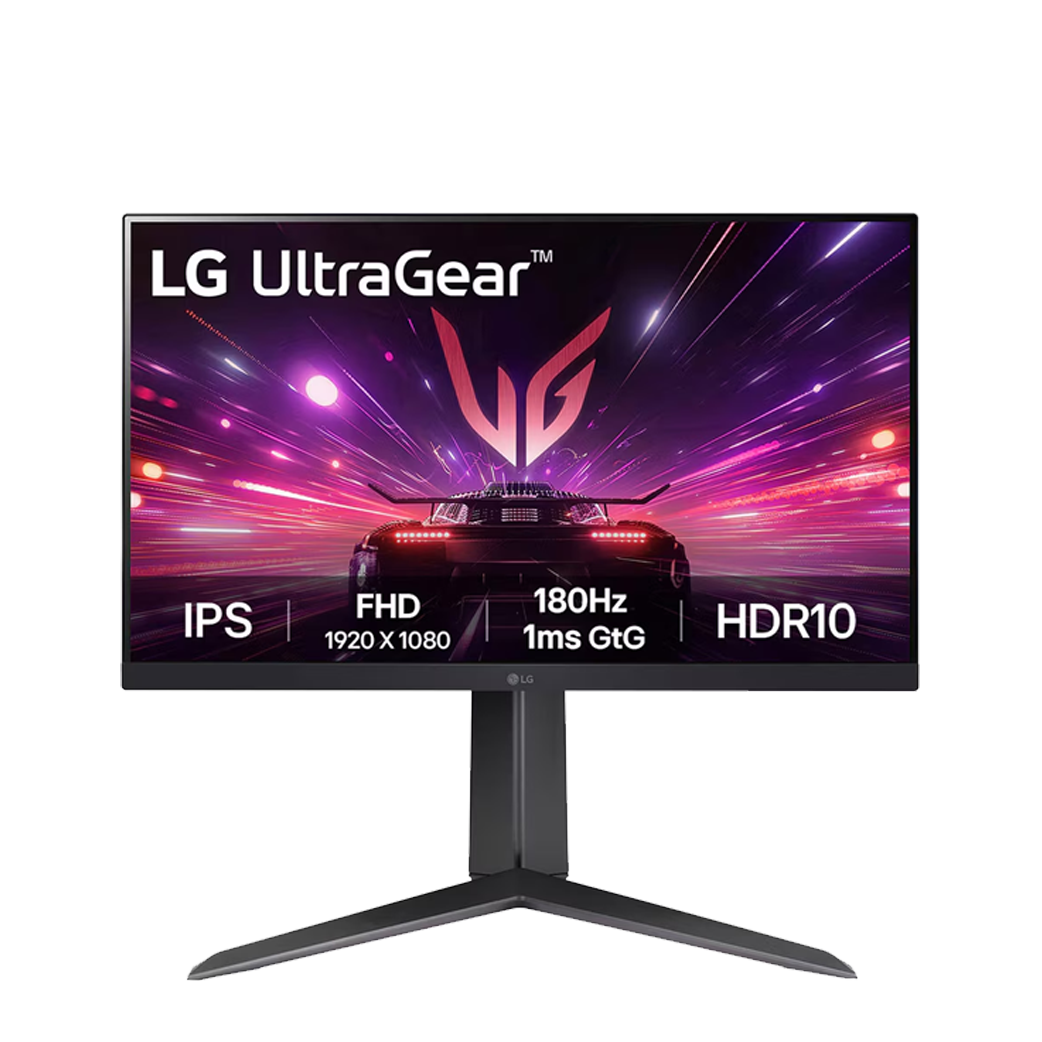 LG 24 (60.96cm) UltraGear Full HD IPS gaming monitor | 180Hz, IPS 1ms (GtG), HDR10 24GS65F-B
