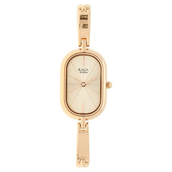 Titan Raga Viva Rose Gold Dial Women Watch With Metal Strap
