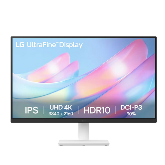 LG 68.5 cm (27) 4K UHD UltraFine IPS Monitor with HDR10, 60 Hz, 5ms (GtG), Reader Mode -27US500-W