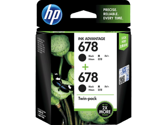 HP 678 2-pack Black Original Ink Advantage Cartridges
