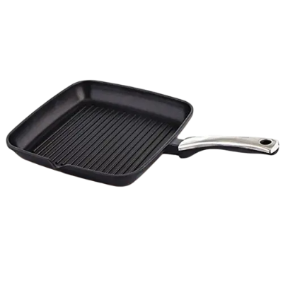 Prestige Die Cast Plus Alumunium Square Grill Pan, Black