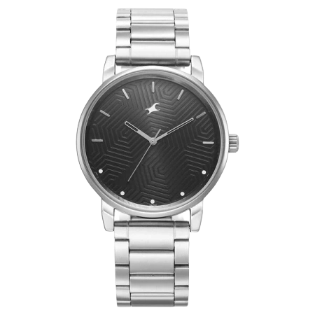 అబ్బాయిల కోసం ఫాస్ట్రాక్ స్టన్నర్స్ బ్లాక్ డయల్ మెటల్ స్ట్రాప్ వాచ్