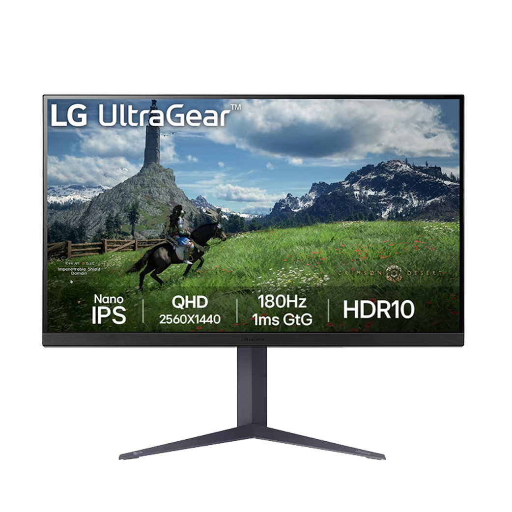 LG 80.0 cm (31.5) UltraGear IPS Gaming Monitor, 180Hz Refresh Rate, 1ms (GtG) Response Time, HDR10 32GS85Q-B