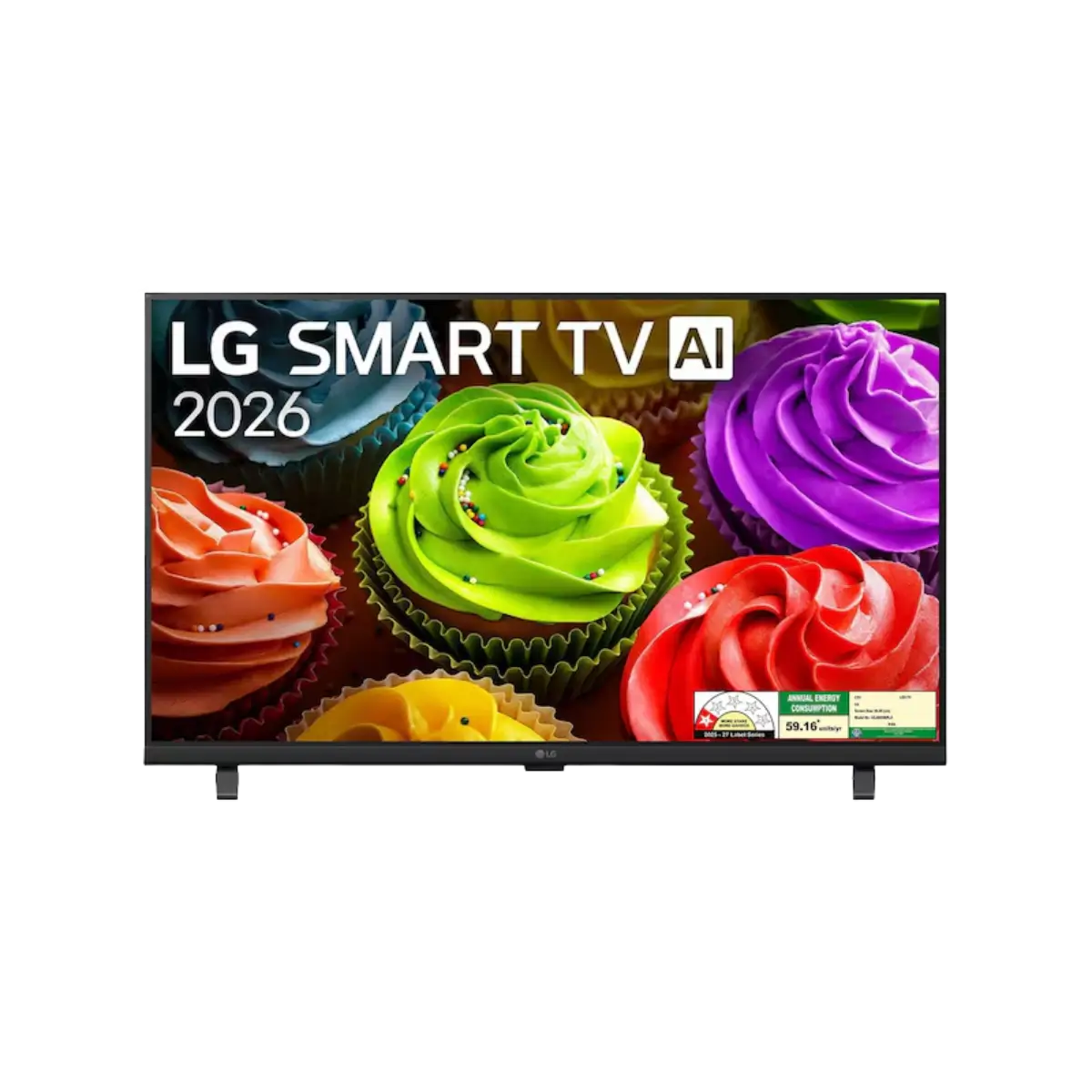 LG 32-Inch AI Smart LED TV | HD Ready 1366 × 768 Resolution | α5 AI Processor Gen9 | HDR10 Pro | webOS 26 | AI Sound Pro Virtual 9.1.2 | Google Cast | Wi-Fi | Bluetooth 5.3 | 2 HDMI Ports | 1 USB Port | LG ThinQ AI | 2026 Model