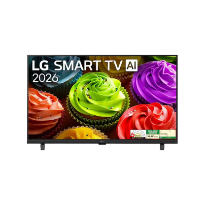 LG 32-Inch AI Smart LED TV | HD Ready 1366 × 768 Resolution | α5 AI Processor Gen9 | HDR10 Pro | webOS 26 | AI Sound Pro Virtual 9.1.2 | Google Cast | Wi-Fi | Bluetooth 5.3 | 2 HDMI Ports | 1 USB Port | LG ThinQ AI | 2026 Model