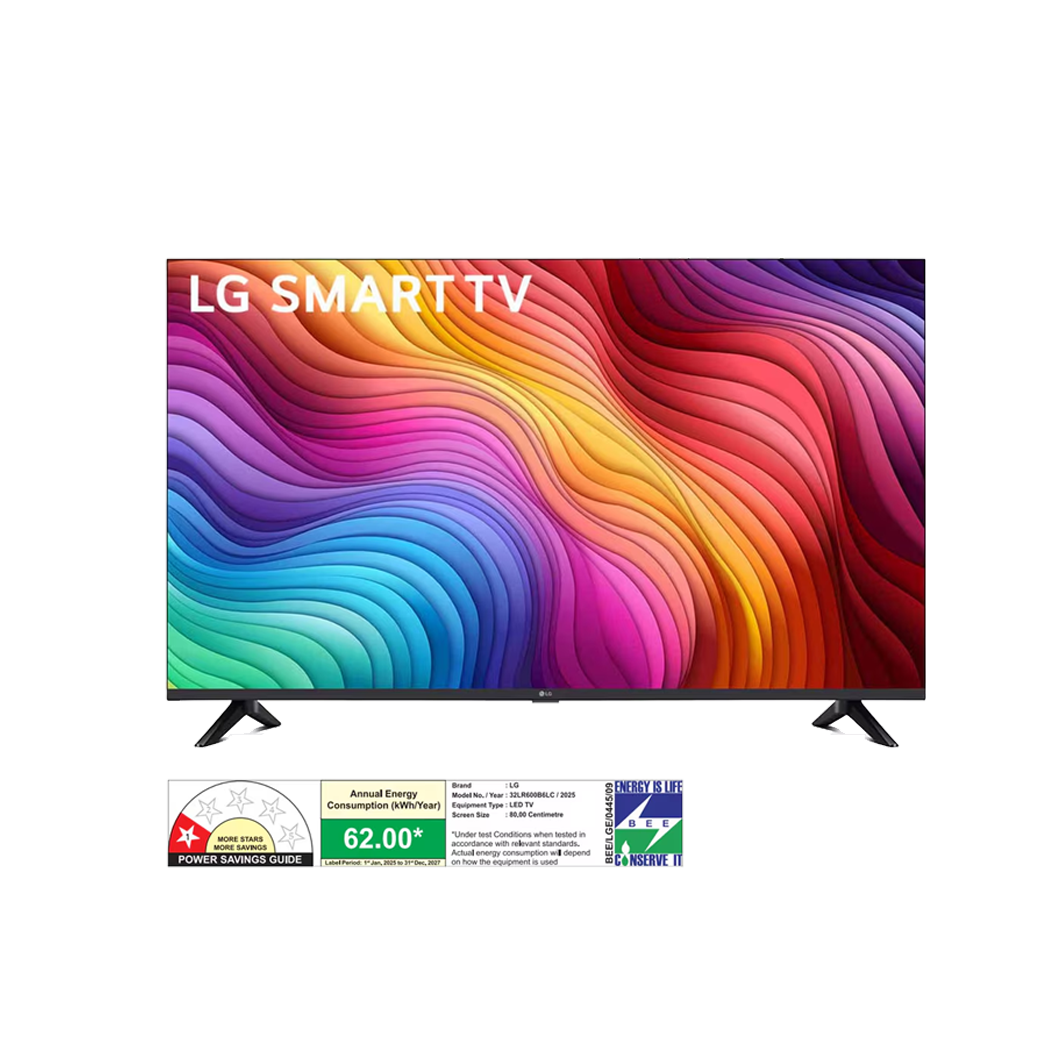 LG 80cm (32) Smart HD TV (LR600), α5 AI Processor Gen6, Dynamic Tone Mapping, 8 Picture modes, HGIG Mode 32LR600B6LC