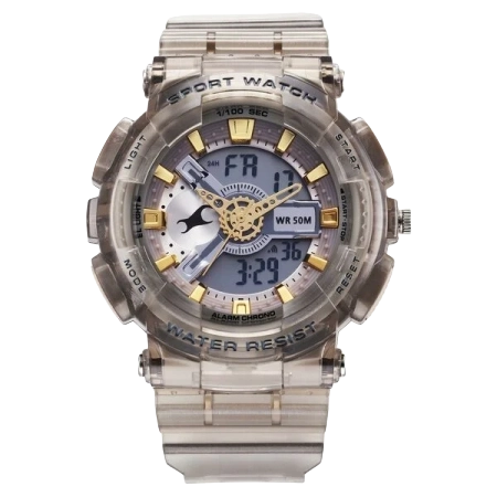 Fastrack StreetStyle Digital Dial Translucent Grey PU Strap Watch For Guys
