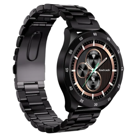 Fastrack Magnus FX2 Unisex Smart Watch With Black Metal Strap