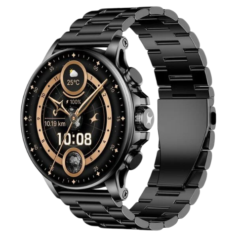 Fastrack Marvellous FX2 Unisex Smart Watch With Black Metal Strap