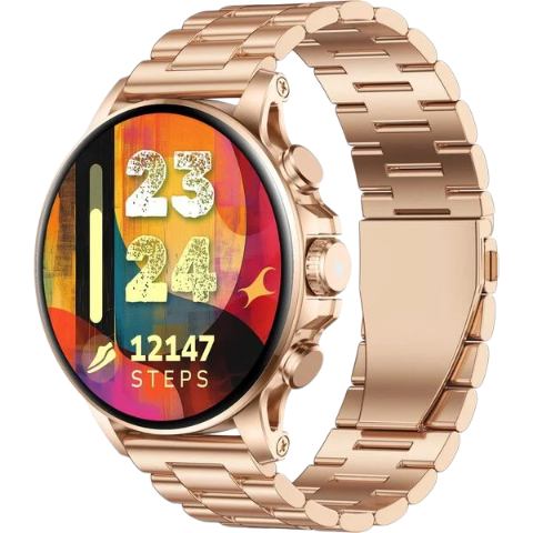 Fastrack Marvellous FX2 Unisex Smart Watch With Rose Gold Metal Strap