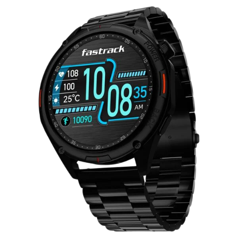Fastrack Marvellous FX1 Unisex Smart Watch With Black Metal Strap