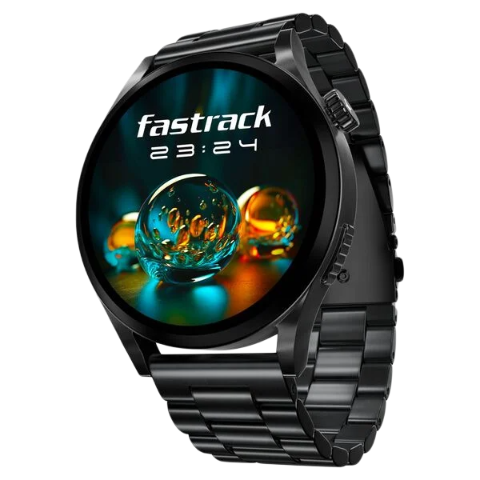 Fastrack Radiant FX4 Premium Metal Smartwatch with 3.8 cm EdgeX AMOLED Display, Functional Crown