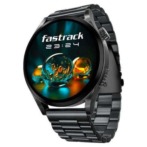Fastrack Radiant FX4 Premium Metal Smartwatch with 3.8 cm EdgeX AMOLED Display, Functional Crown