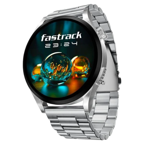 Fastrack Radiant FX4 Premium Metal Smartwatch with 3.8 cm EdgeX AMOLED Display, Functional Crown