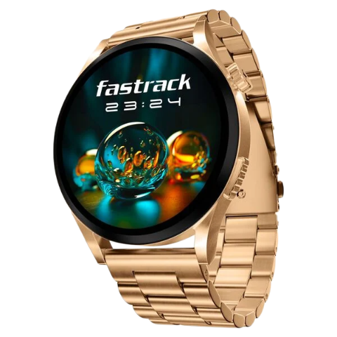 Fastrack Radiant FX4 Premium Metal Smartwatch with 3.8 cm EdgeX AMOLED Display, Functional Crown