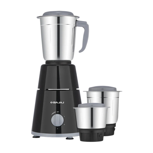 Bajaj GX 1 Mixer Grinder 500 W, 3 Jar (Black)