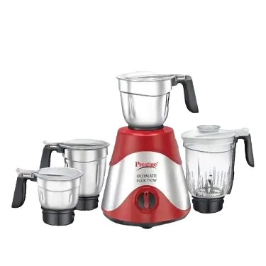 Prestige Ultimate Plus 750 W Mixer Grinder, 4 Jars (1600 ml, 1500 ml, 1300 ml, 700 ml) (Red, Silver)