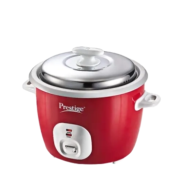 Prestige Cute Rice Cooker with Close Fit Stainless Steel Lid (Red) 1.8L